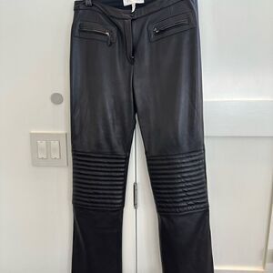 ESCADA black leather pants with incredible detail size 36